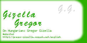 gizella gregor business card